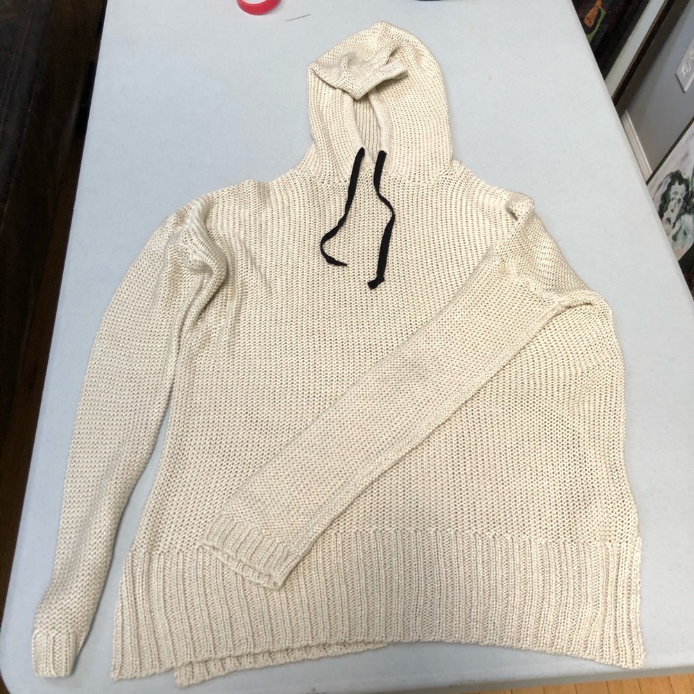 Cream hoodie sweater